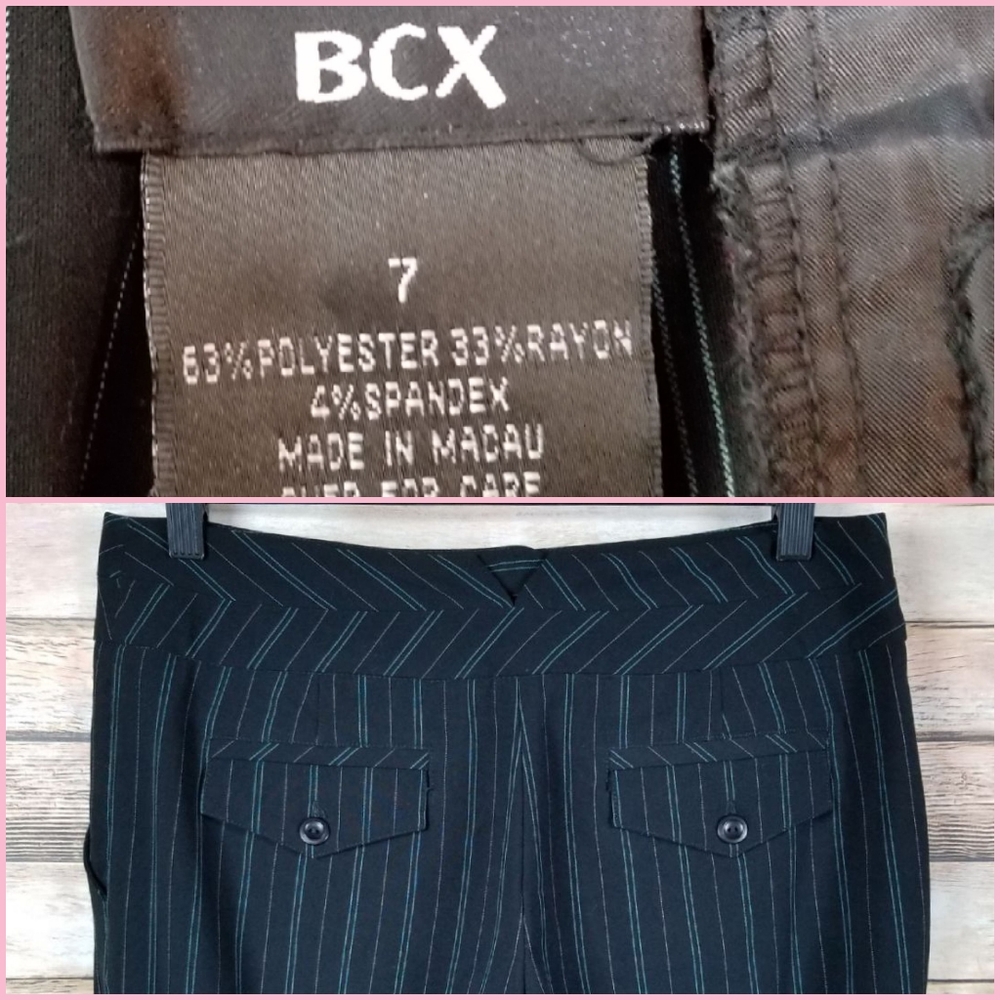 BCX Pinstripe Wide Leg Trouser Pants - Picture 2 of 3